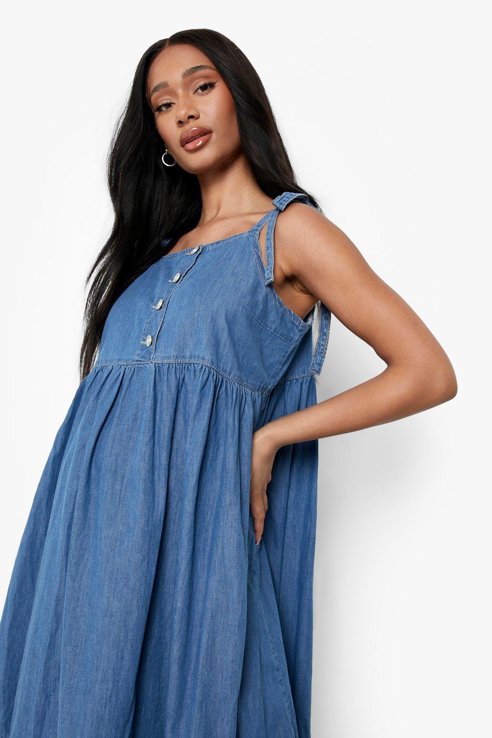 Chambray midi hot sale dress